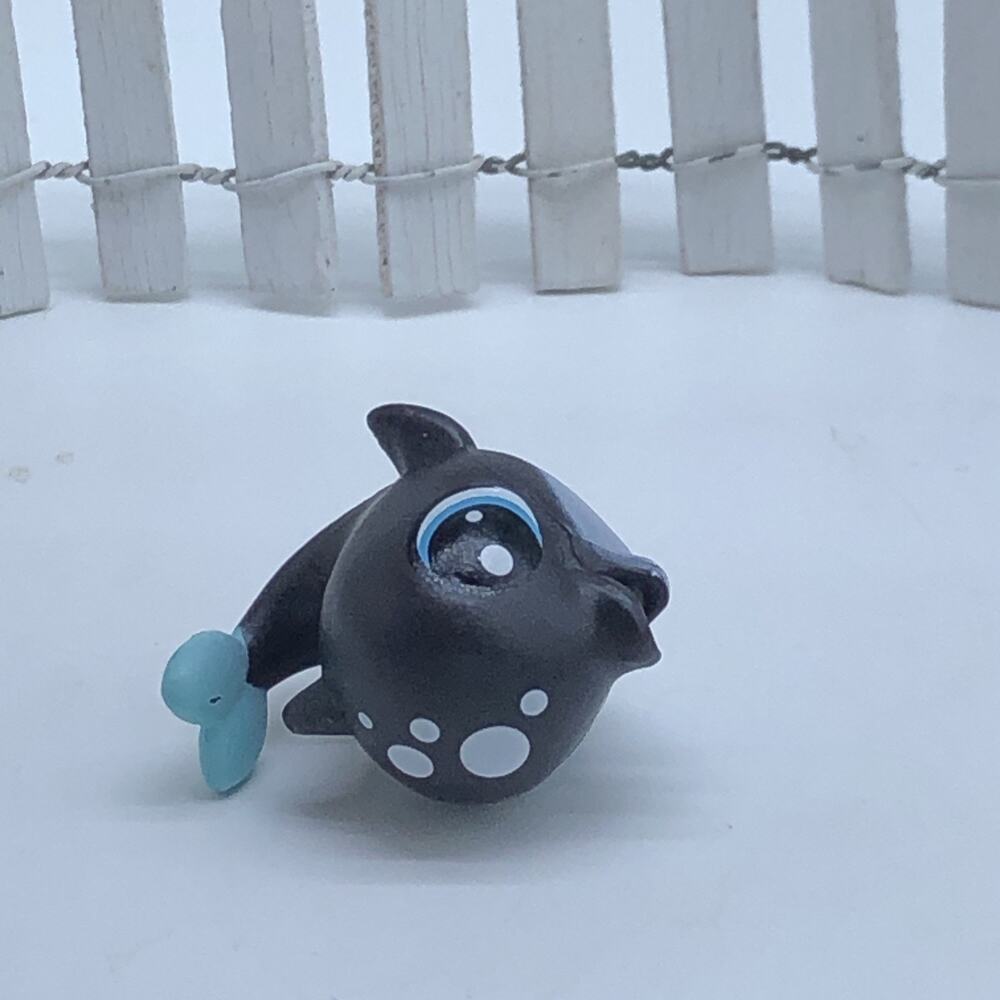 Authentic LITTLEST PET SHOP LPS #1-14 HASBRO BABY SLATE ORCAWHALE Dolphin - Picture 3 of 4